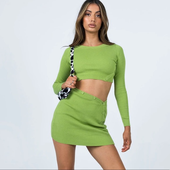 Princess Polly Mia set green xs/s - Picture 1 of 6